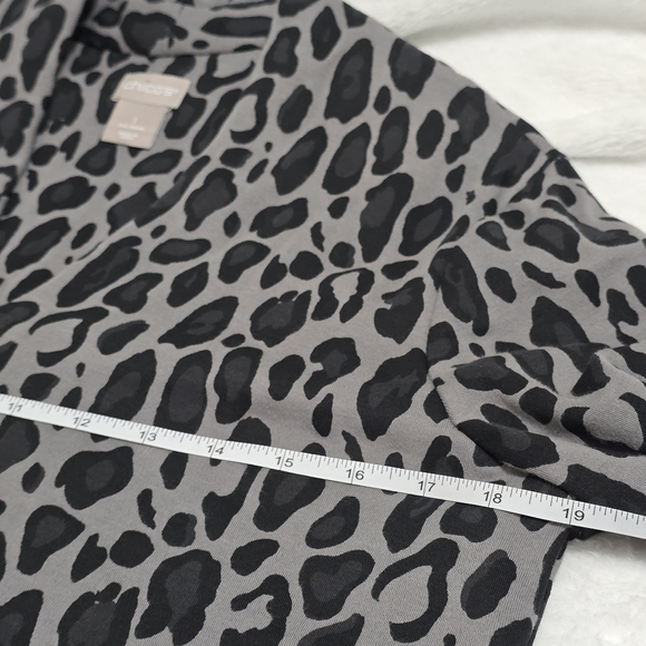 Chicos 1 (medium) Leopard print tunic top. NWOT - Picture 5 of 10